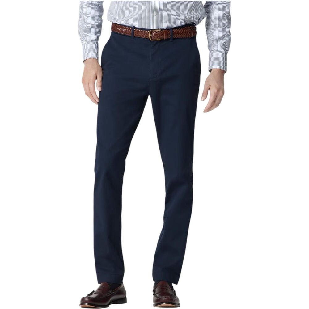 J Crew Pants Mens 32x34 Navy Blue Athletic Slim Chino Casual Office CO401 NWT
